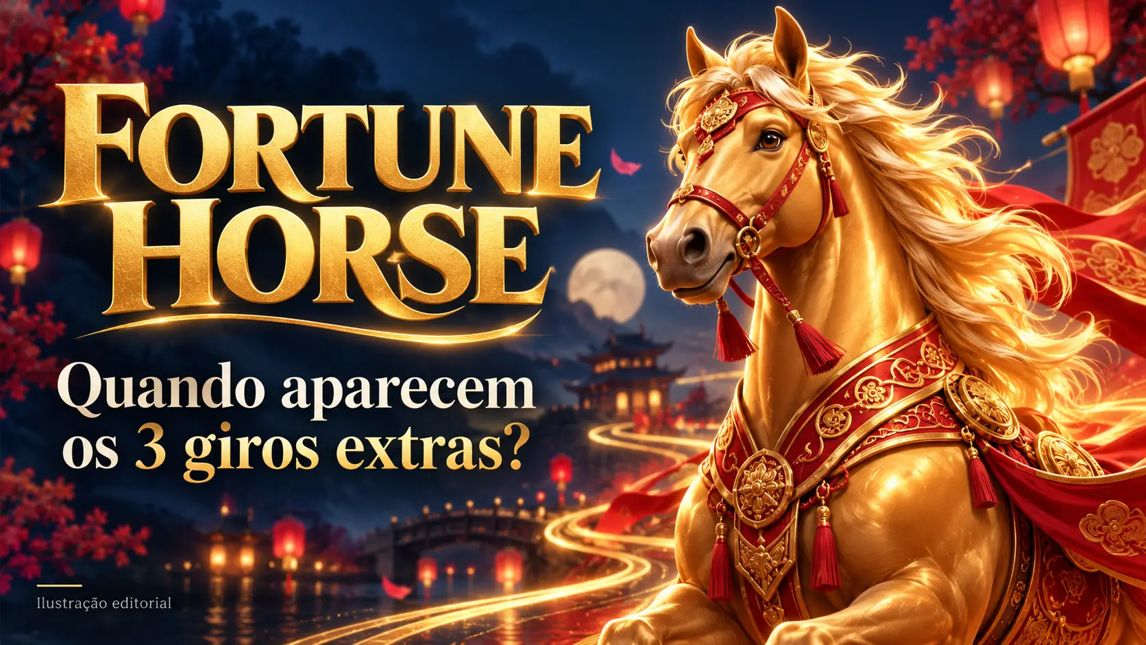 Fortune Horse Brasil: quando aparecem os 3 giros extras?